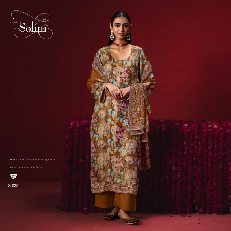 Gulaab By Kimora Sohni Kanjivaram Printed Salwar Suits